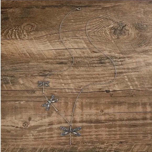 Vintage Dragonfly Statement Pendant Necklace, Bohemian, Boho, Tribal - Picture 3 of 5